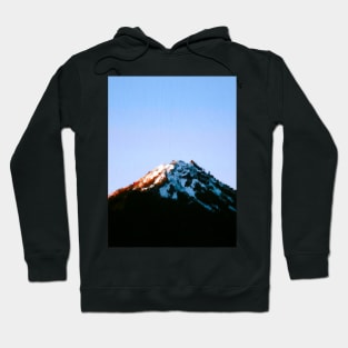 Mountain covered by snow oil painting Hoodie